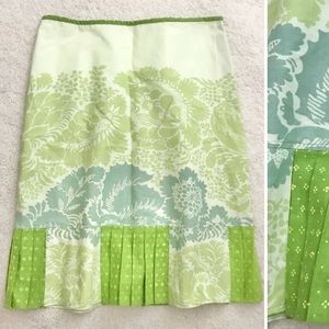 Anthropologie MARIMEKKO Pleated Flounce Skirt